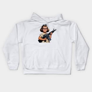 The Little Girl and a Toy Gun Kids Hoodie